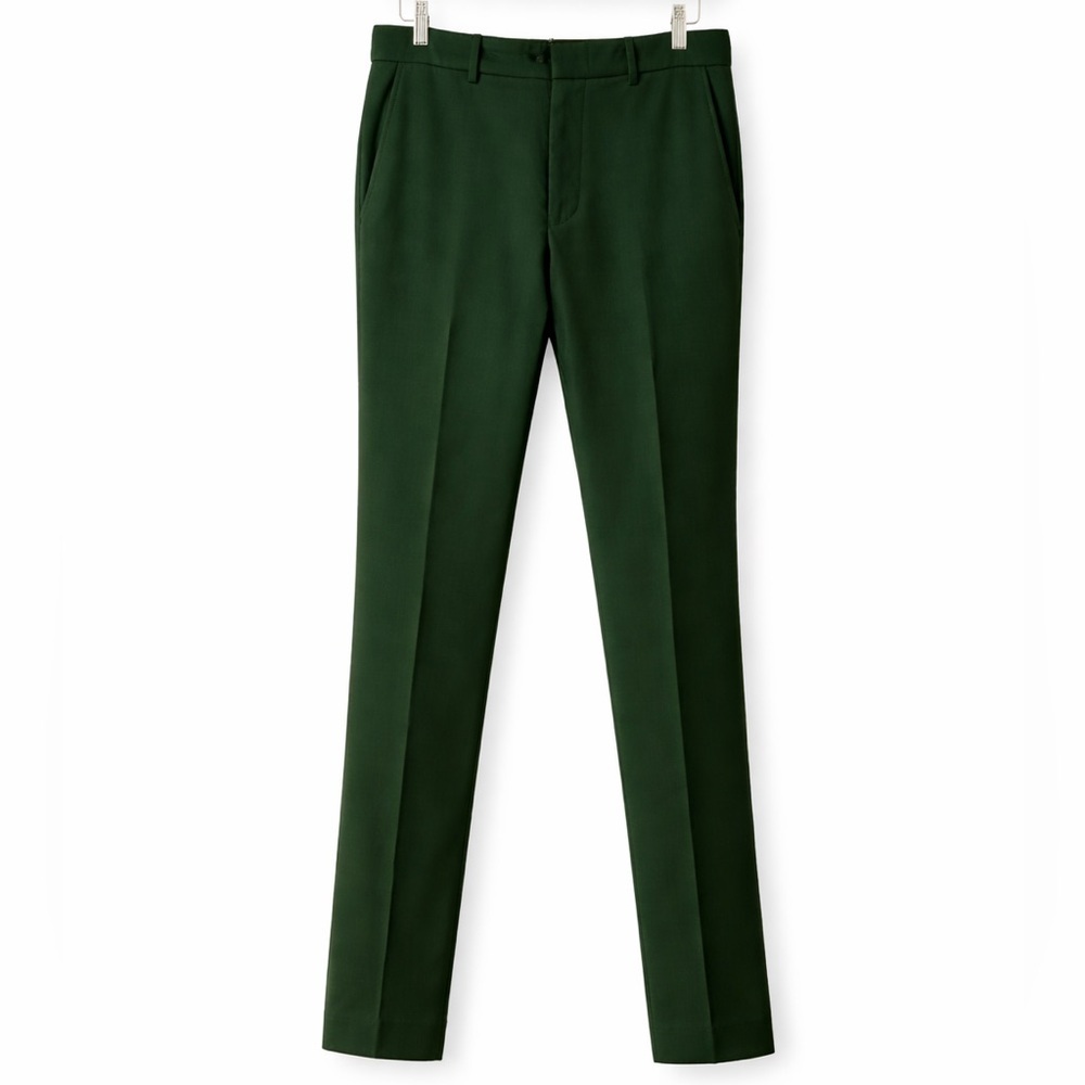 Club Monaco Connor Pants 31x31 Slim Fit Deep Green Dress Trousers Mens Tailored